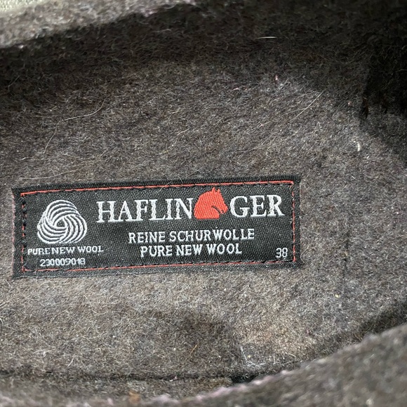 Haflinger Charcoal and Beige Wool Slippers - Picture 9 of 16